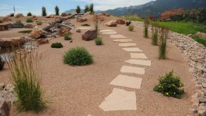 Image of home xeriscaping landscape design in Colorado Springs.