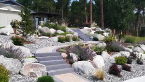 low-maintenance attractive yard design Colorado Springs