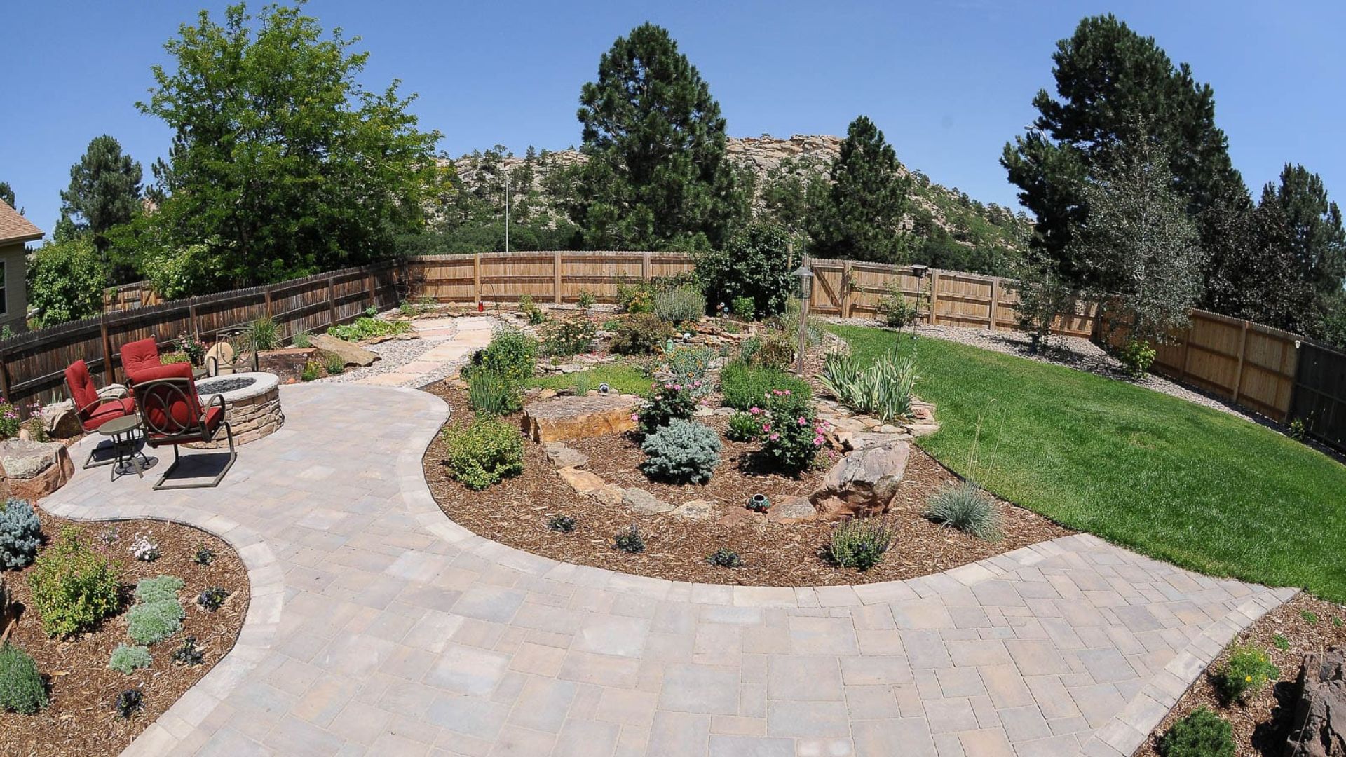 low-maintenance attractive yard design Colorado Springs