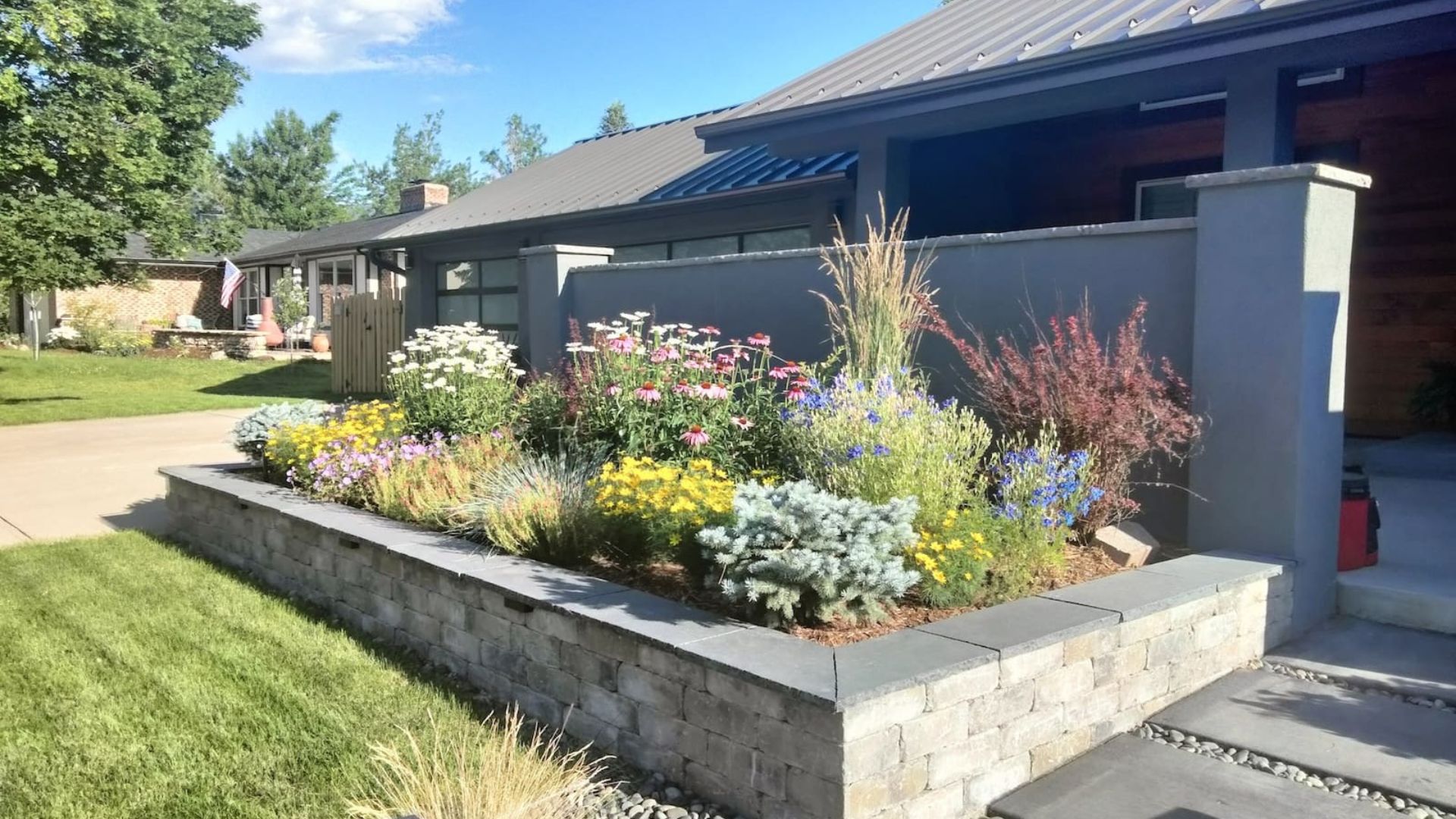 low-maintenance attractive yard design Colorado Springs