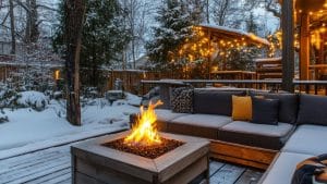outdoor fireplace colorado springs winter use