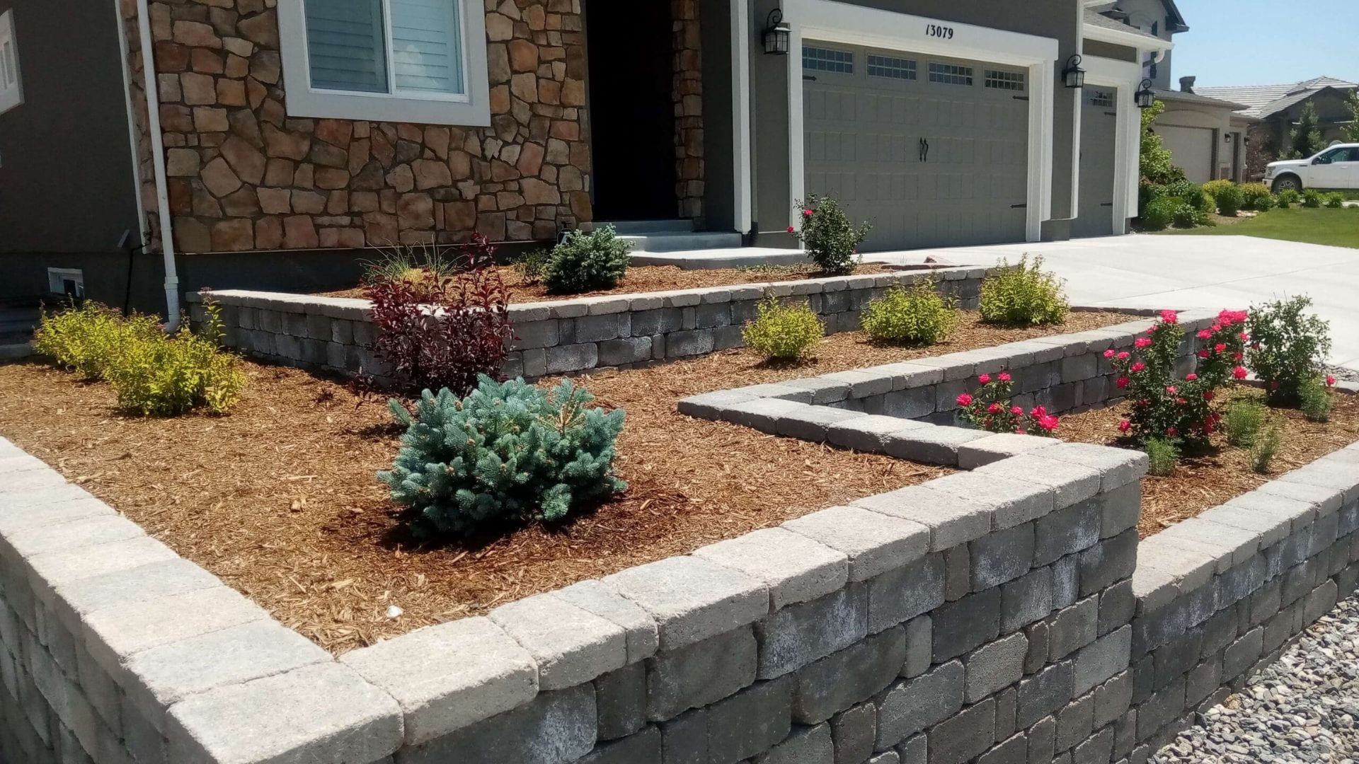retaining wall ideas for colorado springs sloped yard